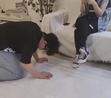 【圆圆】帆布鞋全体重踩踏棉袜羞辱【完整版】 bf10901