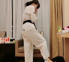 【暴力美学】跆拳道女神暴力tj bf21870