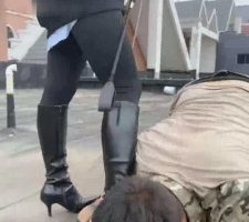 【辣姐】高跟皮靴S-天台驯马骑乘透支体力极限/跪拜舔鞋 bf33345