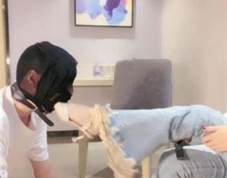 【芳菲】高跟肉丝踩脚垫/毛拖鞋抽耳光 bf34443