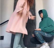 【素人挖掘机】真实路边开发-楼梯间小白鞋白袜调 bf39004