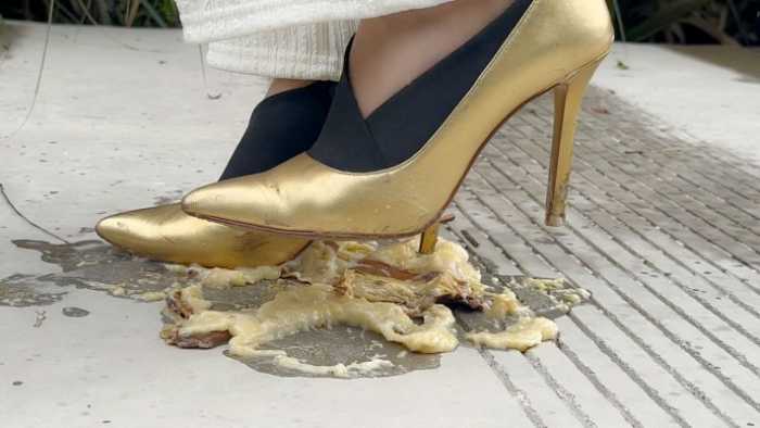 【大美】小CK高跟鞋挤压冷冻香蕉（含1分钟语言羞辱） YC-250620