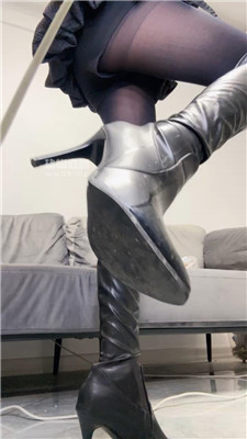 【酒鸽】高跟皮靴小皮鞋厚黑    250715-6